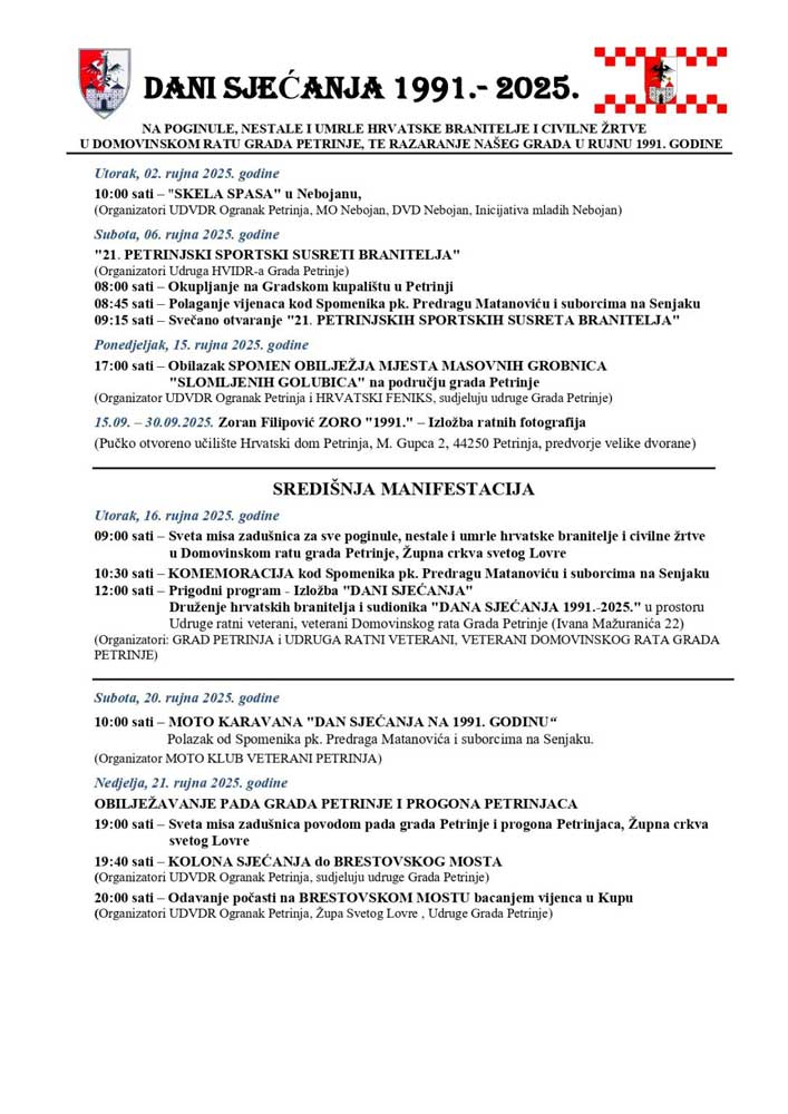 dani sjecanja petrinja program1