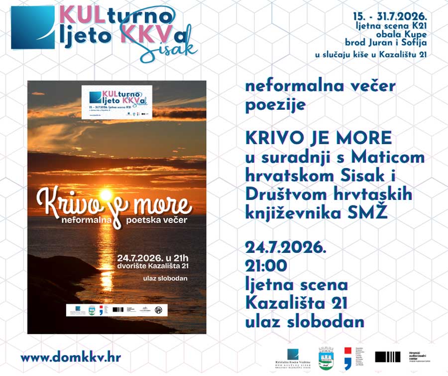KRIVO JE MORE - neformalna večer poezije