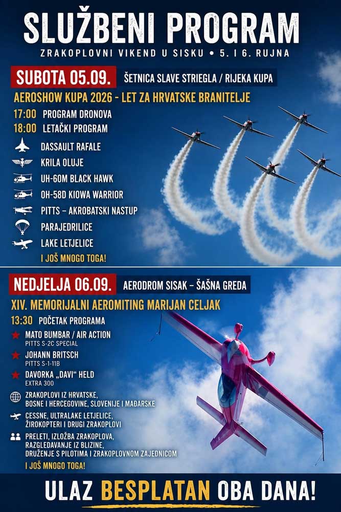 letacki program Aeromiting sisak