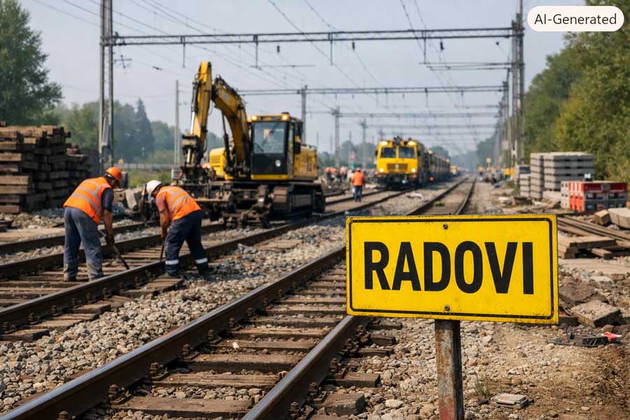 Radovi na pruzi između kolodvora Sisak i Greda