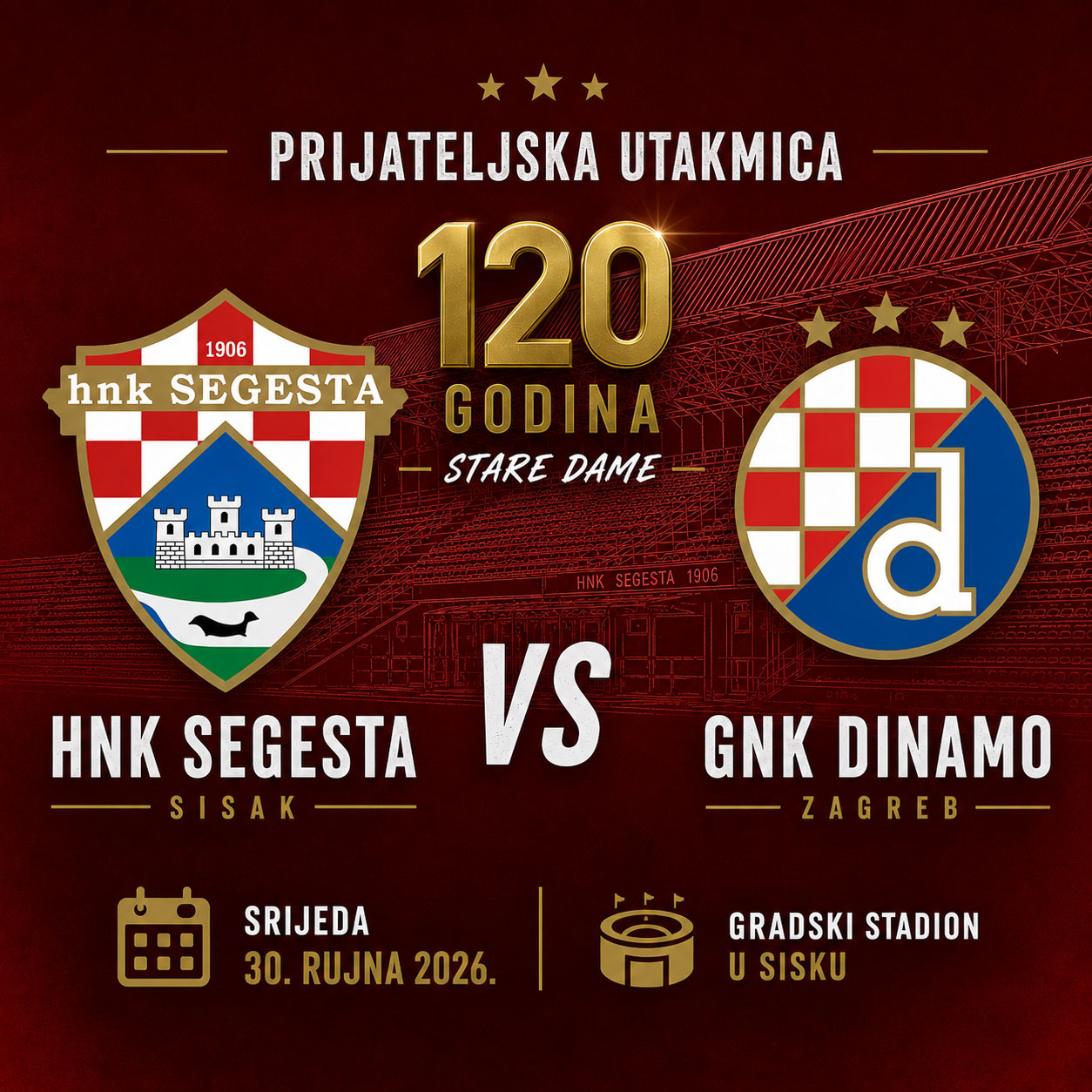 Segesta pobjedom obilježila povratak u Prvu NL. Utakmica s Dinamom za 120. rođendan